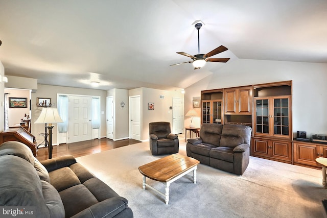 200 Sonny St, Hanover, PA 17331 - living room with ceiling fan, lofted ceiling, and carpet floors