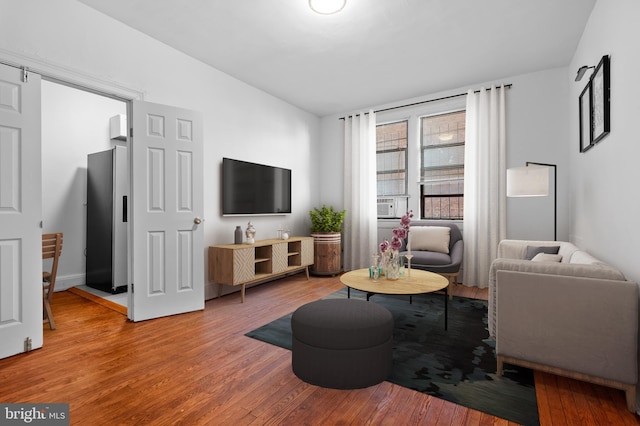 living room featuring wood finished floors