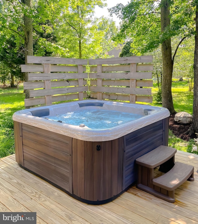 11372 Wollaston, Swan Point, MD 20645 - deck with a hot tub