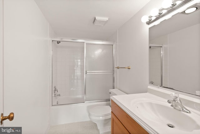 1800 Old Meadow Rd Unit 1218, Mclean, VA 22102 - bathroom featuring vanity, enclosed tub / shower combo, and tile patterned flooring