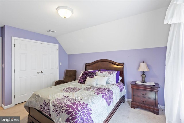 304 Iron Valley Dr, Lebanon, PA 17042 - carpeted bedroom with a closet, vaulted ceiling, and baseboards