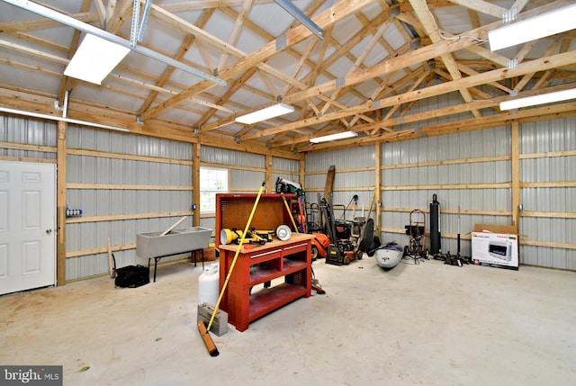 130 Schultz Rd, Sellersville, PA 18960 - garage with metal wall