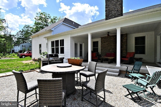 130 Schultz Rd, Sellersville, PA 18960 - view of patio / terrace featuring outdoor dining area, area for grilling, and an outdoor hangout area