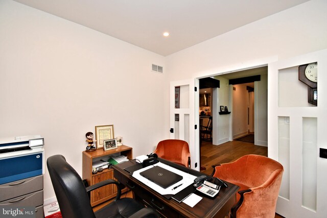 130 Schultz Rd, Sellersville, PA 18960 - office area featuring wood finished floors and recessed lighting