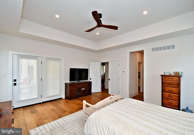 130 Schultz Rd, Sellersville, PA 18960 - bedroom with wood finished floors, recessed lighting, and ceiling fan