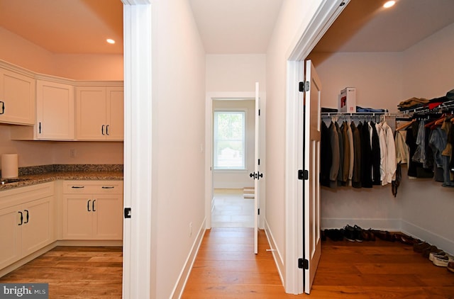 130 Schultz Rd, Sellersville, PA 18960 - hallway with light wood-type flooring, recessed lighting, and baseboards