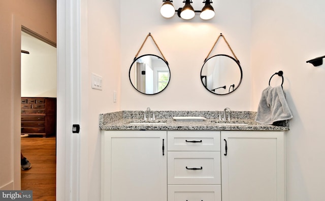 130 Schultz Rd, Sellersville, PA 18960 - full bath featuring double vanity and wood finished floors