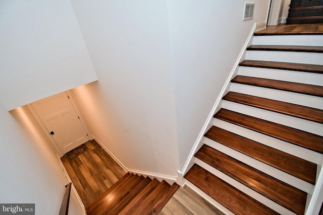 130 Schultz Rd, Sellersville, PA 18960 - stairs with wood finished floors and baseboards