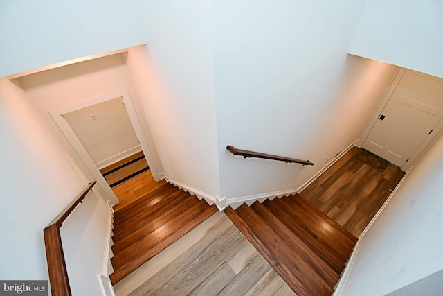 130 Schultz Rd, Sellersville, PA 18960 - stairway with wood finished floors and baseboards