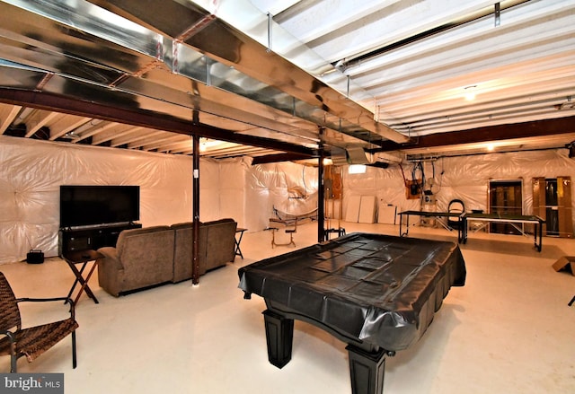 130 Schultz Rd, Sellersville, PA 18960 - playroom with concrete flooring and billiards
