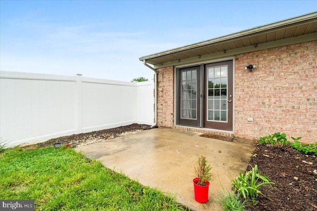 view of patio with fence