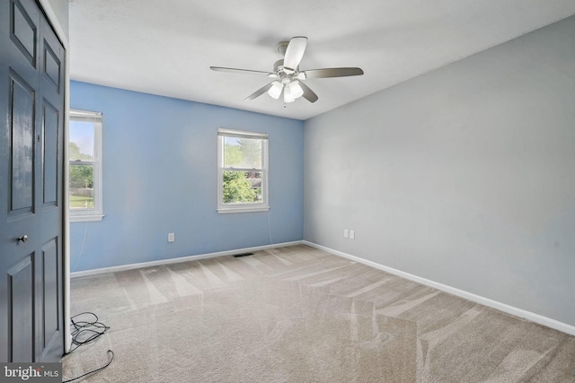 8929 Sweetbriar St, Manassas, VA 20110 - spare room with ceiling fan, baseboards, and carpet flooring
