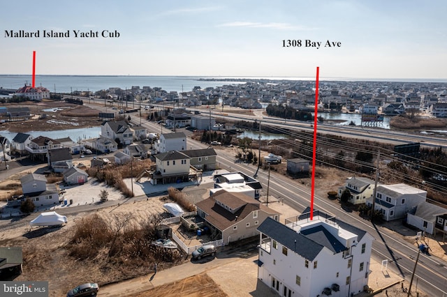 1308 E Bay Ave, Manahawkin, NJ 08050 - aerial perspective of suburban area with a large body of water