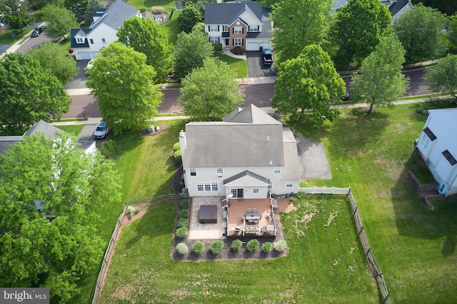 aerial perspective of suburban area