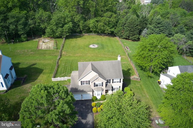 aerial view of property and surrounding area