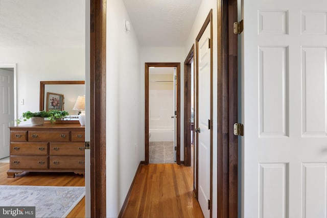 190 Chrismore Rd, White Post, VA 22663 - corridor with a textured ceiling and wood finished floors