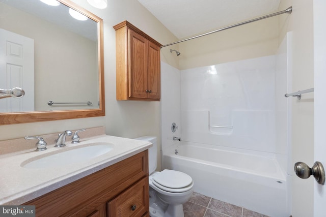190 Chrismore Rd, White Post, VA 22663 - bathroom with vanity, bathing tub / shower combination, and tile patterned floors