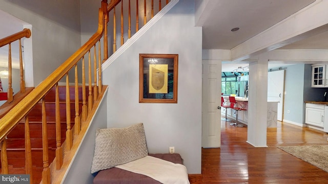 8609 N Dr, Clinton, MD 20735 - stairs with wood-type flooring
