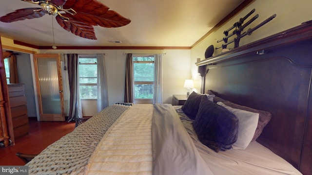 8609 N Dr, Clinton, MD 20735 - bedroom with wood finished floors and ornamental molding