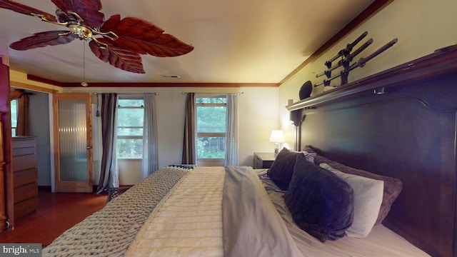 8609 N Dr, Clinton, MD 20735 - bedroom with crown molding and wood finished floors