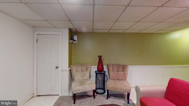 8609 N Dr, Clinton, MD 20735 - living area with a paneled ceiling and carpet floors
