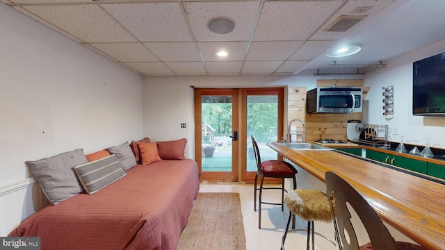 8609 N Dr, Clinton, MD 20735 - living room featuring a drop ceiling and recessed lighting