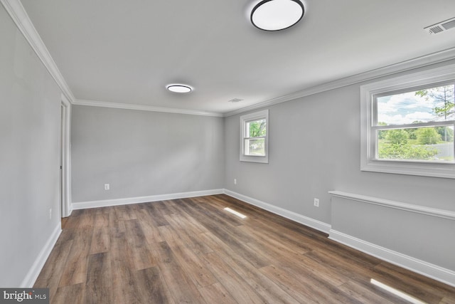 2218 Dairy Farm Rd, Gambrills, MD 21054 - unfurnished room featuring ornamental molding, baseboards, and wood finished floors