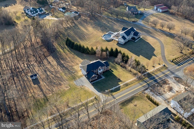 aerial view of property's location featuring rural landscape