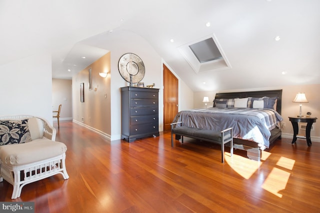 1402 Thurston Rd, Dickerson, MD 20842 - bedroom featuring vaulted ceiling, wood finished floors, and baseboards