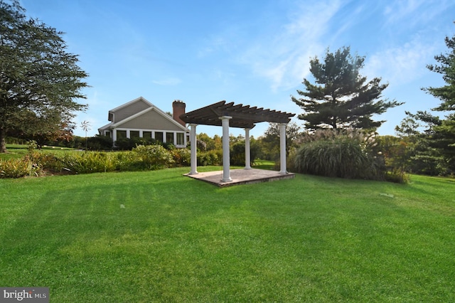 1402 Thurston Rd, Dickerson, MD 20842 - view of grassy yard with a pergola and a patio area