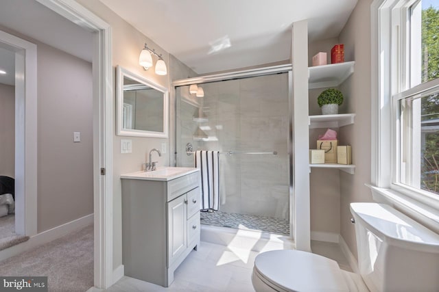 4914 22nd St N, Arlington, VA 22207 - full bath with a shower stall, toilet, and vanity