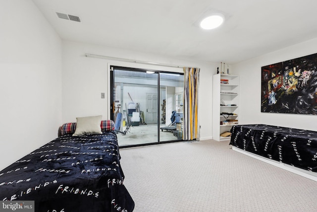 5417 Gary Pl, Alexandria, VA 22311 - bedroom featuring access to exterior, carpet flooring, and baseboards