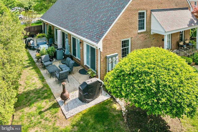 view from above of property
