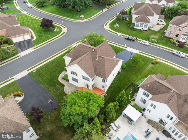 aerial perspective of suburban area
