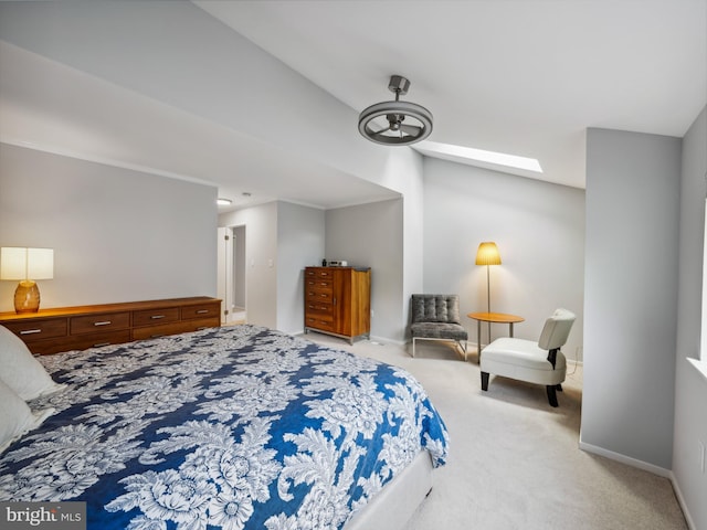 11041 Solaridge Dr, Reston, VA 20191 - bedroom featuring light carpet, a skylight, and baseboards