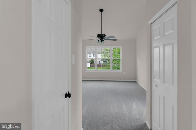 66 Cypress Pl, Newtown, PA 18940 - corridor with carpet flooring, baseboards, and lofted ceiling