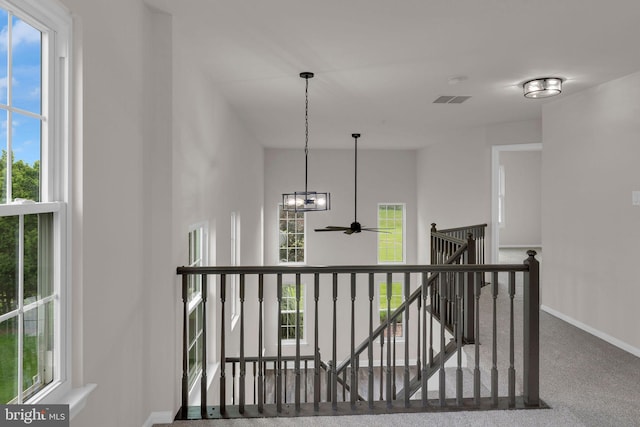66 Cypress Pl, Newtown, PA 18940 - corridor featuring an upstairs landing and plenty of natural light