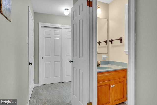 bathroom with vanity