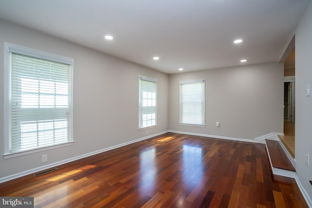 55 Cambridge Way, Princeton Junction, NJ 08550 - unfurnished room featuring dark wood-style flooring, baseboards, and recessed lighting