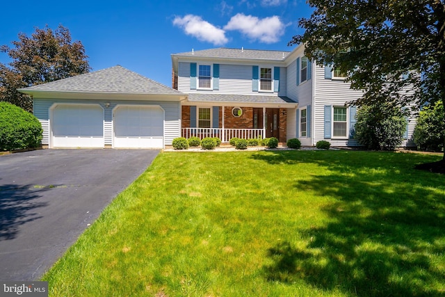 55 Cambridge Way, Princeton Junction, NJ 08550 - traditional-style home featuring driveway, a porch, a garage, a front yard, and roof with shingles