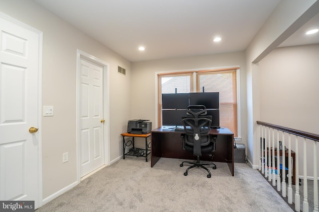 55 Cambridge Way, Princeton Junction, NJ 08550 - home office featuring carpet flooring, recessed lighting, and baseboards