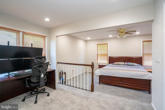 55 Cambridge Way, Princeton Junction, NJ 08550 - carpeted bedroom featuring an office area and recessed lighting
