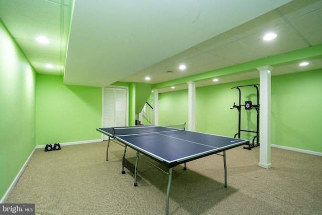 55 Cambridge Way, Princeton Junction, NJ 08550 - playroom featuring carpet floors, baseboards, and recessed lighting