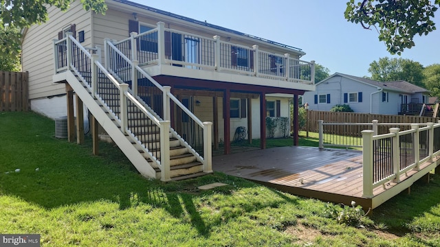 6512 Carriage Dr, Alexandria, VA 22310 - back of house featuring a wooden deck