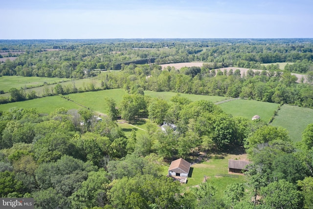 aerial view of property and surrounding area with rural landscape