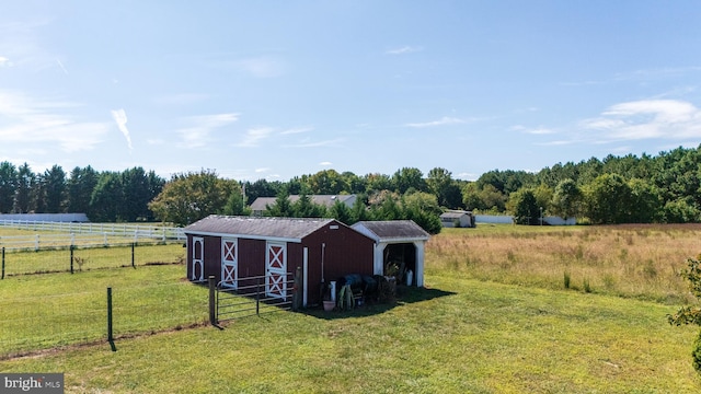 20852 Country Rd, Georgetown, DE 19947 - view of yard featuring a view of rural / pastoral area and an outbuilding
