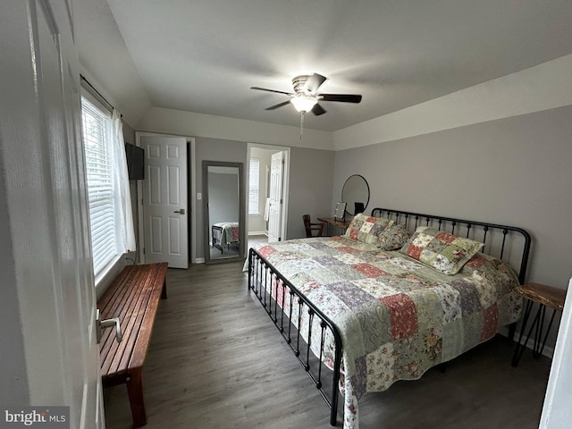 111 Seabright Way Unit E3, Rehoboth Beach, DE 19971 - bedroom featuring wood finished floors, baseboards, and ceiling fan