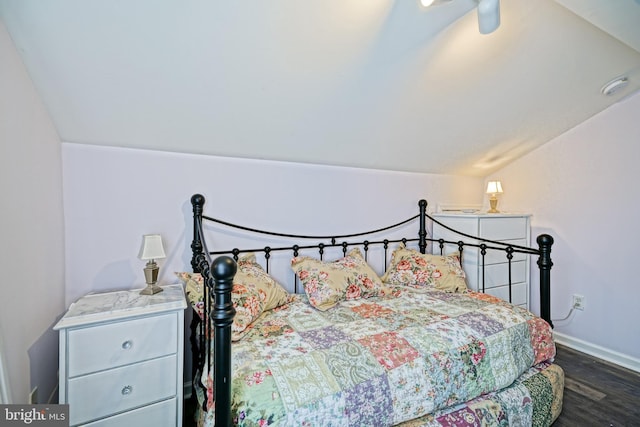 111 Seabright Way Unit E3, Rehoboth Beach, DE 19971 - bedroom with wood finished floors, baseboards, and vaulted ceiling