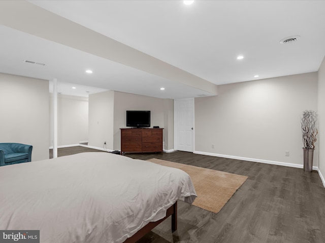 1904 Artillery Ln, Odenton, MD 21113 - bedroom featuring dark wood-style flooring, baseboards, and recessed lighting