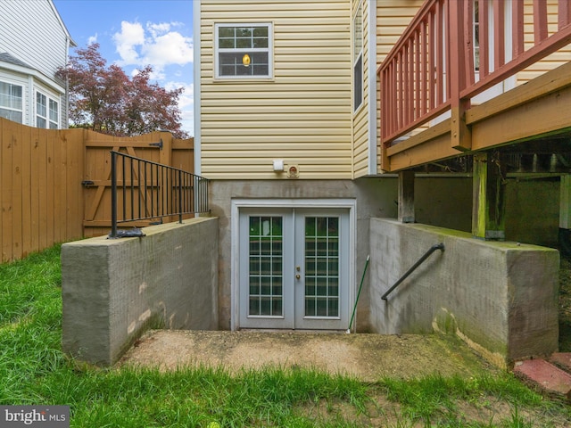 1904 Artillery Ln, Odenton, MD 21113 - view of home's exterior featuring french doors and fence